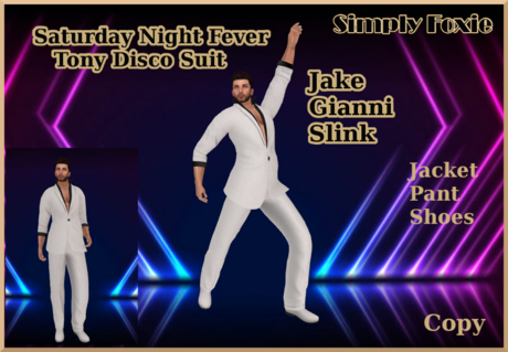 Second Life Marketplace - Saturday Night Fever Tony Disco Suit (Boxed)